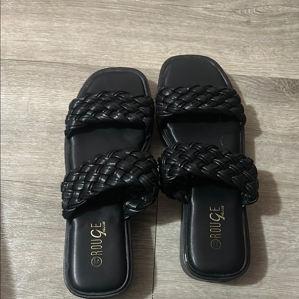Black Braided Women's Sandals